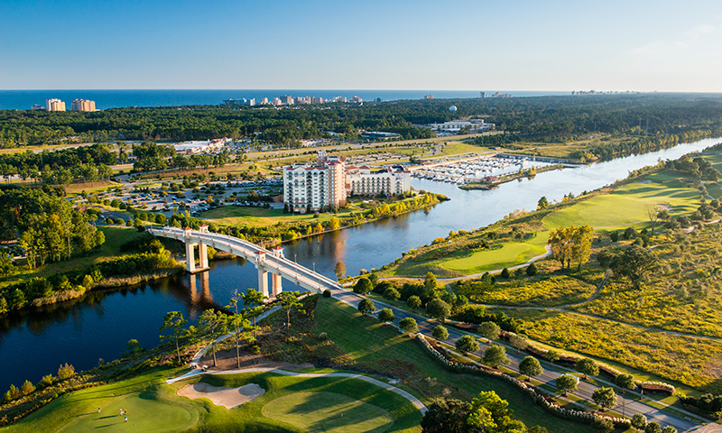 Grande Dunes - Bridge and Marina Aerial View