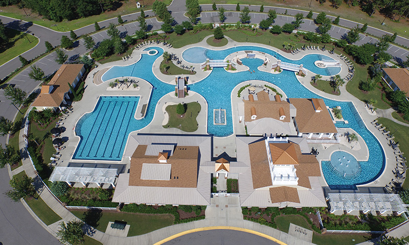 Chesapeake Homes - Waterbridge - Pool Aerial