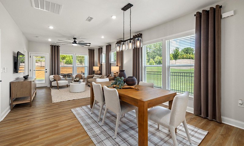 Pulte Homes - Southport Meadows - Colton Villa - Living Room / Dining Area