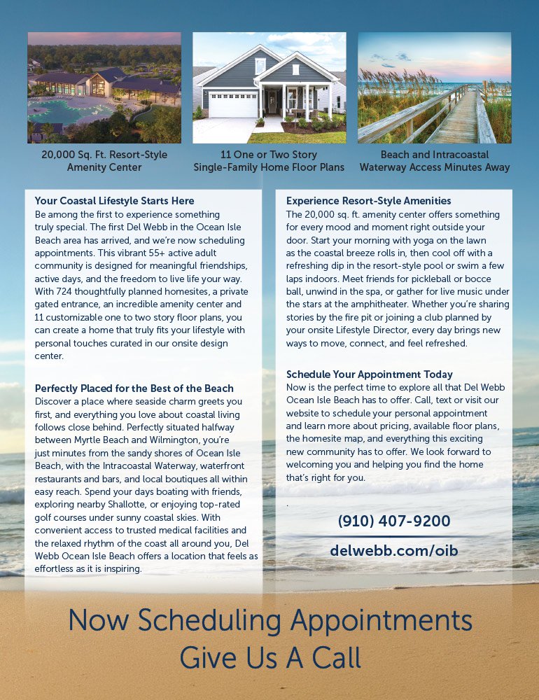Del Webb Ocean Isle Beach - Ad
